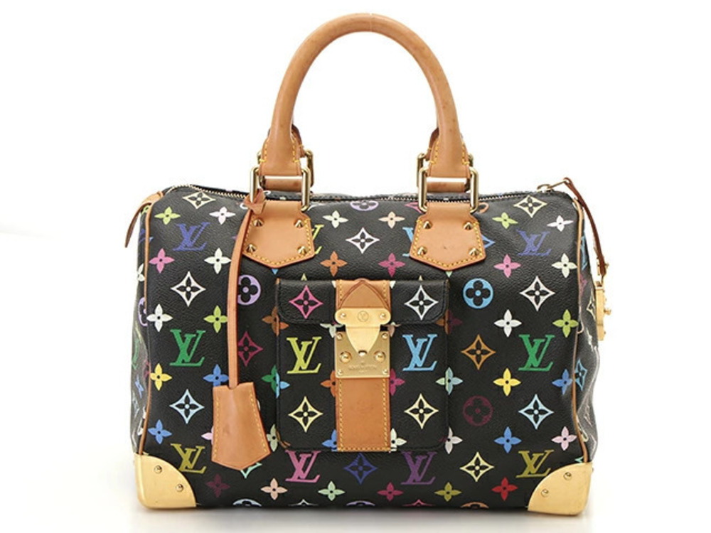 LOUIS VUITTON Speedy Multicolor Noir Black Monogram Multicolor C